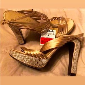 Ralph Lauren Gold Rhinestone heels